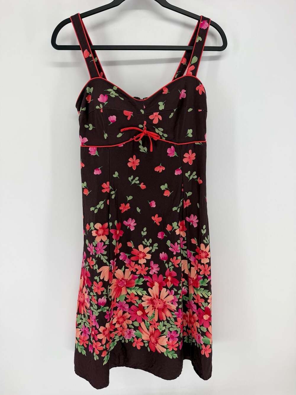 R&K Originals Vintage 90s Floral Dress Size 10 Convertible Halter Y2K